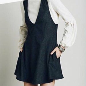 Free People wool pinafore dress